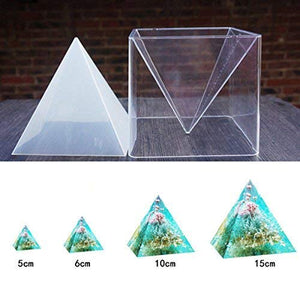 1pc Super Pyramid Silicone Mould Resin Craft Jewellery Mould + Plastic Frame, [product_type], ‎Mayitr, resinartbysheri, [variant_title],
