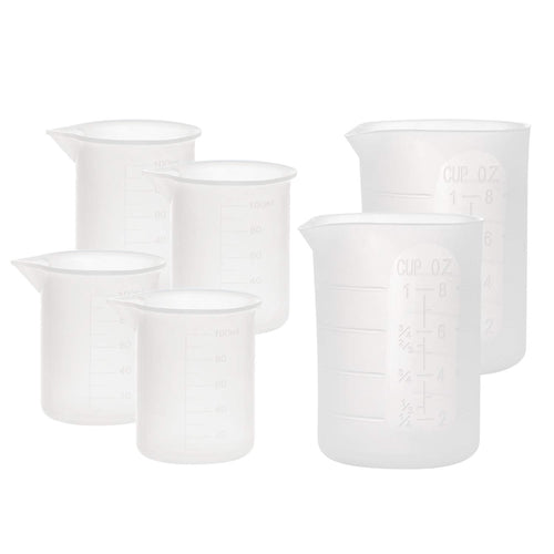 250ml & 100ml Silicone Measuring Cups, Gartful Silicone Mixing Cups for Epoxy, Resin Arts, Glue, Jewelry Casting Molds, Acrylic Paint Pouring, Cup Making, Waxing, Crafts, Nonstick Reusable, Set of 6, resin, Gartful, resinartbysheri, [variant_title],