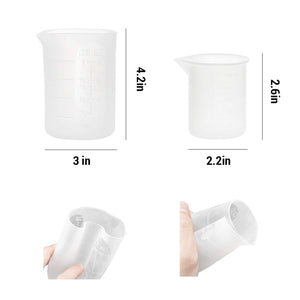 250ml & 100ml Silicone Measuring Cups, Gartful Silicone Mixing Cups for Epoxy, Resin Arts, Glue, Jewelry Casting Molds, Acrylic Paint Pouring, Cup Making, Waxing, Crafts, Nonstick Reusable, Set of 6, resin, Gartful, resinartbysheri, [variant_title],