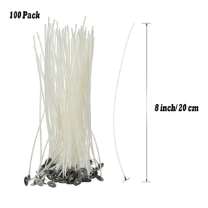 Buytra Candle Making Kit Includes Double Boiler Pot 100 Pack Prewaxed Candle Wicks 100 Pack Wick Stickers Dots with Wick Centering Device, [product_type], Buytra, resinartbysheri, [variant_title],