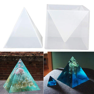 1pc Super Pyramid Silicone Mould Resin Craft Jewellery Mould + Plastic Frame, [product_type], ‎Mayitr, resinartbysheri, [variant_title],