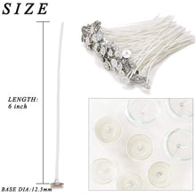 AUSELECT Waxed Wicks Natural Candle Making Kit 100 PCS Pre Waxed Wicks Low Smoke for Waxed Wicks for Candle Making Teacup Tabbed Candle DIY Hacks, [product_type], resinartbysheri, resinartbysheri, [variant_title],
