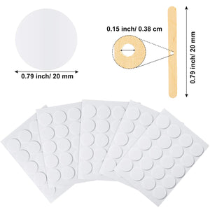 300 Pieces Candle Making Kit Include 100 Wooden Candle Wick Holders and 200 Double-Sided Heat-Resistant Candle Wick Stickers, Candle Wick Centering Device Candle Wick Bars Set for Candle DIY Supplies, Candle, BBTO, resinartbysheri, [variant_title],