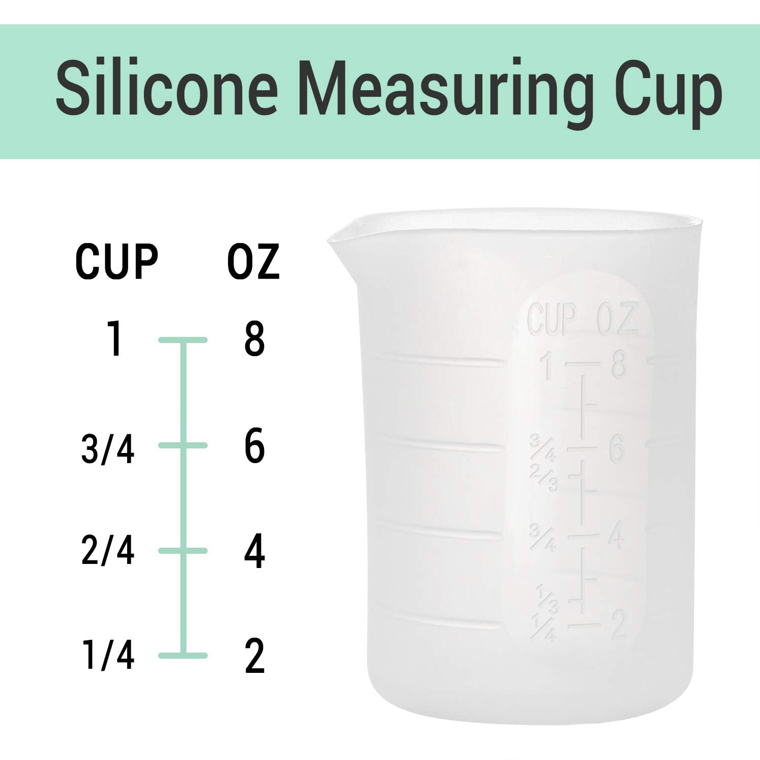 4Pcs Silicone Measuring Cups 100ml Epoxy Resin Glue Mixing Cups