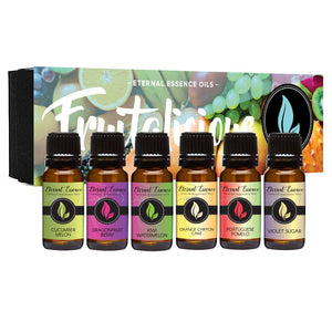 Fruitalicious - Gift Set of 6 Premium Fragrance Oils - Violet Sugar, Kiwi Watermelon, Orange Chiffon Cake, Cucumber Melon, Portuguese Pomelo and Dragonfruit Berry - Eternal Essence Oils, Candle, resinartbysheri, resinartbysheri, [variant_title],