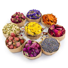 Miw Piw Natural Dried Flower- Gift Box - 9 Bags Floral Kit for Soap, Candle, Resin Jewelry Making, Bath, Nail, Decoration - Rosepetals, Rosebuds, Lavender, Jasmine, Gomphrena, Chrysantherum, dried flowers, Miw Piw, resinartbysheri, [variant_title],