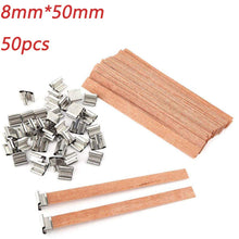 Wood Candle Wicks 50Pcs Natural Environmentally-Friendly Wick 6mm 8mm 12.5mm 13mm Wooden Candles Wick With Sustainer Tab Stands Candle Wick Core For DIY Craft Candle Making Supplies Soy Paraffin Wax, [product_type], resinartbysheri, resinartbysheri, [variant_title],