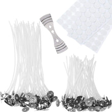 Candle Making Kit 100 Pieces Pre Waxed Candle Wicks with Dots Wick Stickers and Wick Holder Sustainer, [product_type], resinartbysheri, resinartbysheri, [variant_title],