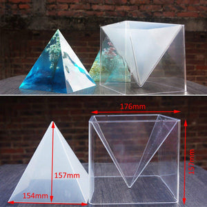 1pc Super Pyramid Silicone Mould Resin Craft Jewellery Mould + Plastic Frame, [product_type], ‎Mayitr, resinartbysheri, [variant_title],