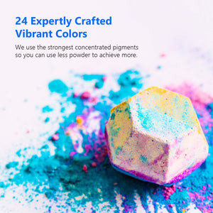 Rolio Mica Powder - 24 Colors x 10g/0.35oz - Epoxy Resin Color Pigment Powder for Slime, Clear Nail Polish, Makeup, Epoxy Resin, Candle Making, Bath Bombs, Soap Colorant, Cosmetic Grade, resin, Rolio Mica Powder, resinartbysheri, [variant_title],