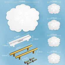 Large Resin Silicone Mold, 1pc Flower Tray Mold for Resin Casting, 4pcs Coaster epoxy Molds, 1pcs Handle Mould and 2pcs Golden Hanldes for Serving Tray, DIY Crafts and Holiday Gifts (8pcs), [product_type], HURIANIC, resinartbysheri, [variant_title],