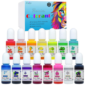 Epoxy Resin Pigment - 15 Color Liquid Epoxy Resin Dye - Highly Concentrated Epoxy Resin Colorant for Resin Coloring Art, DIY Jewelry Making Supplies - AB Resin Coloring for Paint, Crafts - 10ml Each, resin, resinartbysheri, resinartbysheri, [variant_title],