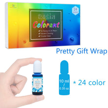 24 Color Epoxy UV Resin Pigment - Crystal Transparent Epoxy Resin Dye for UV Resin Coloring, DIY Resin Art Jewelry Making - Concentrated UV Resin Colorant for Paint, Tumbler, Craft - 0.35 oz/10ml Each, resin, DecorRom, resinartbysheri, [variant_title],