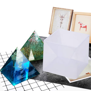 1pc Super Pyramid Silicone Mould Resin Craft Jewellery Mould + Plastic Frame, [product_type], ‎Mayitr, resinartbysheri, [variant_title],