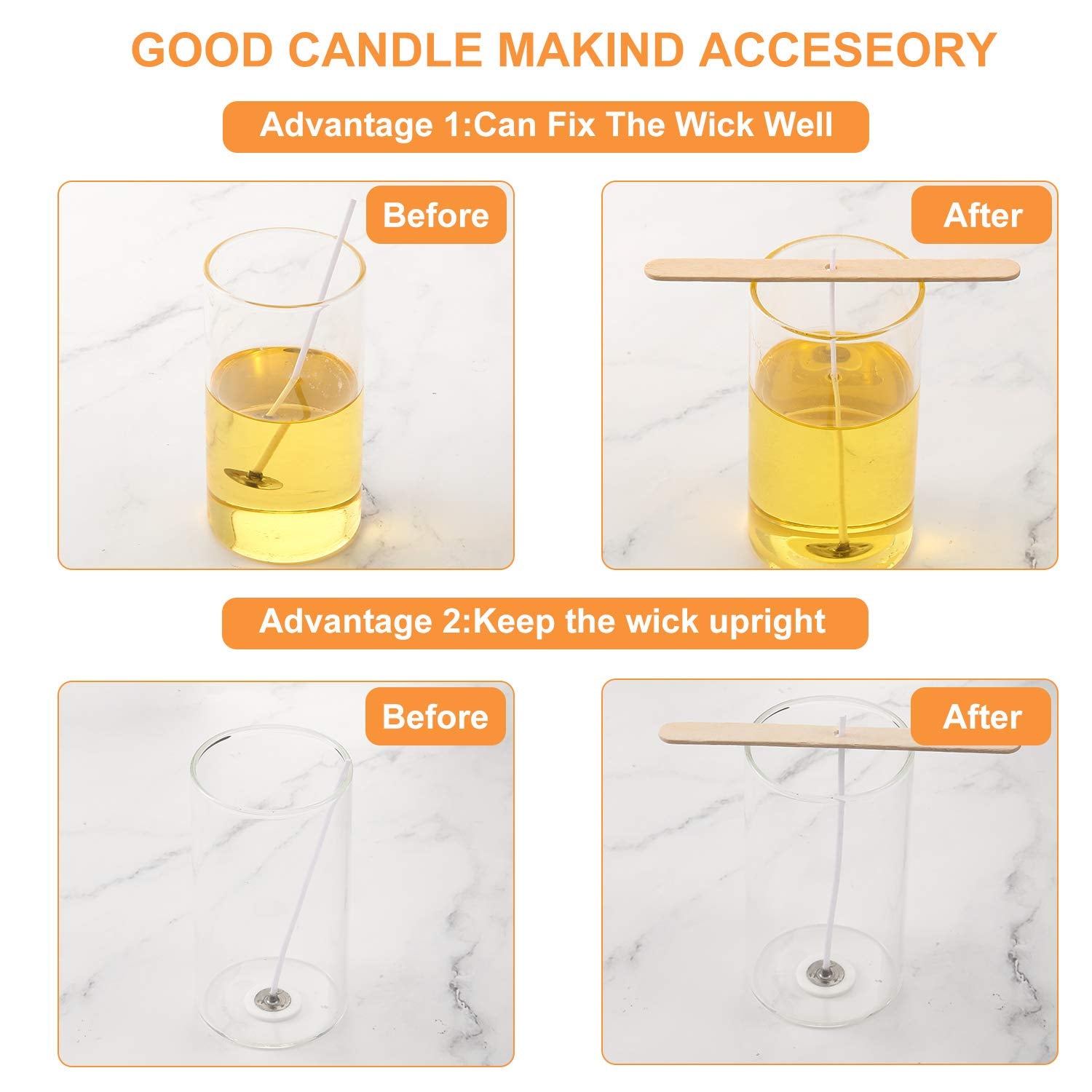 20 Piece Candle Wick Holders, 3 Hole Candle Making Fixtures, Sturdy and  Durable for DIY Candle Making 