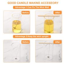 300 Pieces Candle Making Kit Include 100 Wooden Candle Wick Holders and 200 Double-Sided Heat-Resistant Candle Wick Stickers, Candle Wick Centering Device Candle Wick Bars Set for Candle DIY Supplies, Candle, BBTO, resinartbysheri, [variant_title],