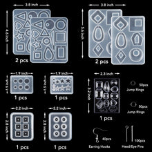 (Resin Earring Molds) - Suhome Resin Jewellery Moulds Epoxy Resin Earring Moulds, Pendant Moulds, Bracelet Moulds and Necklace Moulds Kits 249 Pcs Silicone Resin Casting Moulds for Jewellery Making, resin, Suhome, resinartbysheri, [variant_title],