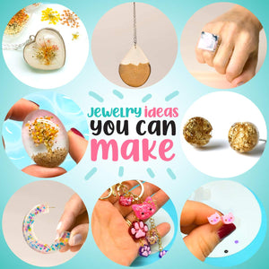 GoodyKing Resin Jewelry Making Starter Kit - Resin Kits for Beginners with Molds and Resin Jewelry Making Supplies - Silicone Casting Mold, Tools Set and Clear Epoxy Resin for DIY Jewelry Craft, resin, Goody King, resinartbysheri, [variant_title],