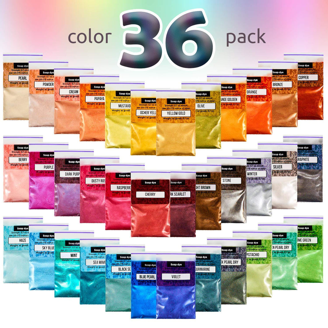 Mica Powder – Soap Making Pigment Powder – Powdered Pigments Set – Soap Colorant – 36 Epoxy Resin Pigment Colors – Makeup Loose Pigment Powder - Resin Pigment Powder Set, resin, Soap Shop, resinartbysheri, [variant_title],