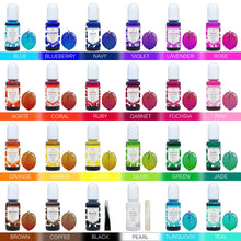 24 Color Epoxy UV Resin Pigment - Crystal Transparent Epoxy Resin Dye for UV Resin Coloring, DIY Resin Art Jewelry Making - Concentrated UV Resin Colorant for Paint, Tumbler, Craft - 0.35 oz/10ml Each, resin, DecorRom, resinartbysheri, [variant_title],