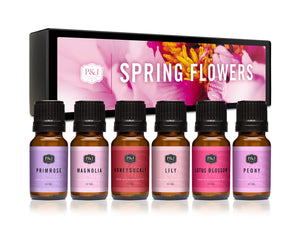 P&j Trading Fragrance Oil | Summer Flowers Set of 6 - Scented Oil for Soap Making, Diffusers, Candle Making, Lotions, Haircare, Slime, and Home