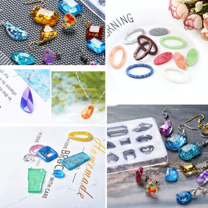 (Resin Earring Molds) - Suhome Resin Jewellery Moulds Epoxy Resin Earring Moulds, Pendant Moulds, Bracelet Moulds and Necklace Moulds Kits 249 Pcs Silicone Resin Casting Moulds for Jewellery Making, resin, Suhome, resinartbysheri, [variant_title],