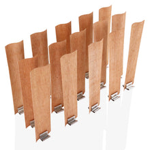 Mullins Perform DIY 15 Pack Set of 120 by 30 mm / 4.7 by 1.2 inch S Flame Wooden Core Wax Wicks complete with Metal Base Anchor Holders for Handmade Candle Making, [product_type], ValesaVales, resinartbysheri, [variant_title],