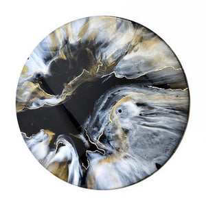 "Desert Smoke" Black and Gold Stone Resin Agate Artwork by Sheri Vegas