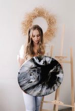 "Desert Smoke" Black and Gold Stone Resin Agate Artwork by Sheri Vegas